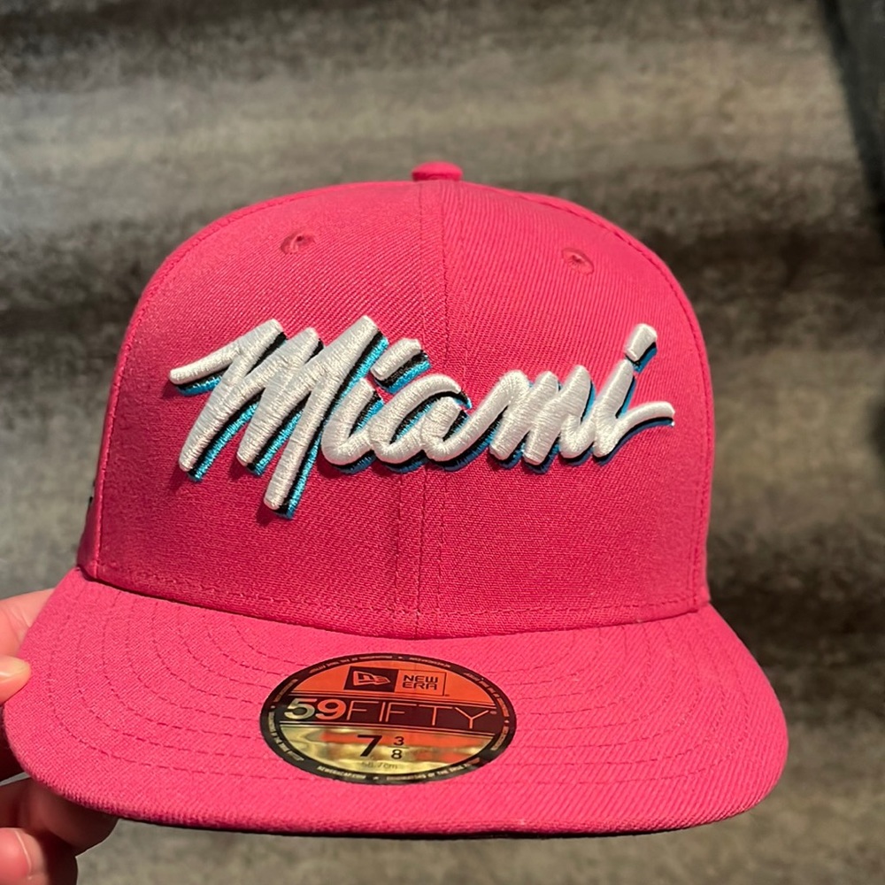 Pink Miami heat hat